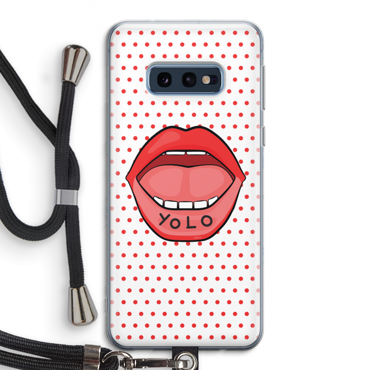 Yolo Denise: Samsung Galaxy S10e Transparant Hoesje met koord