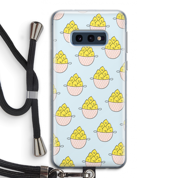 Citroenen: Samsung Galaxy S10e Transparant Hoesje met koord
