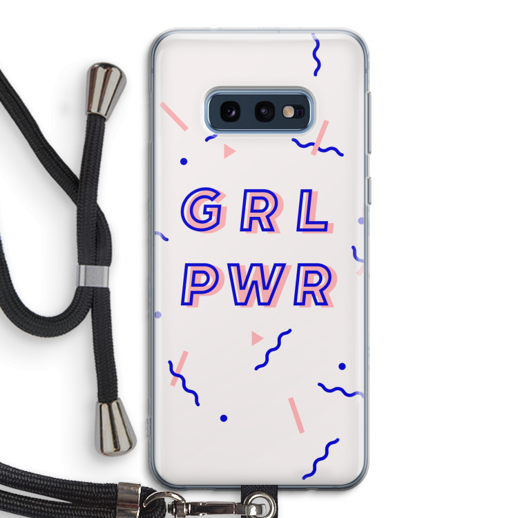 GRL PWR: Samsung Galaxy S10e Transparant Hoesje met koord