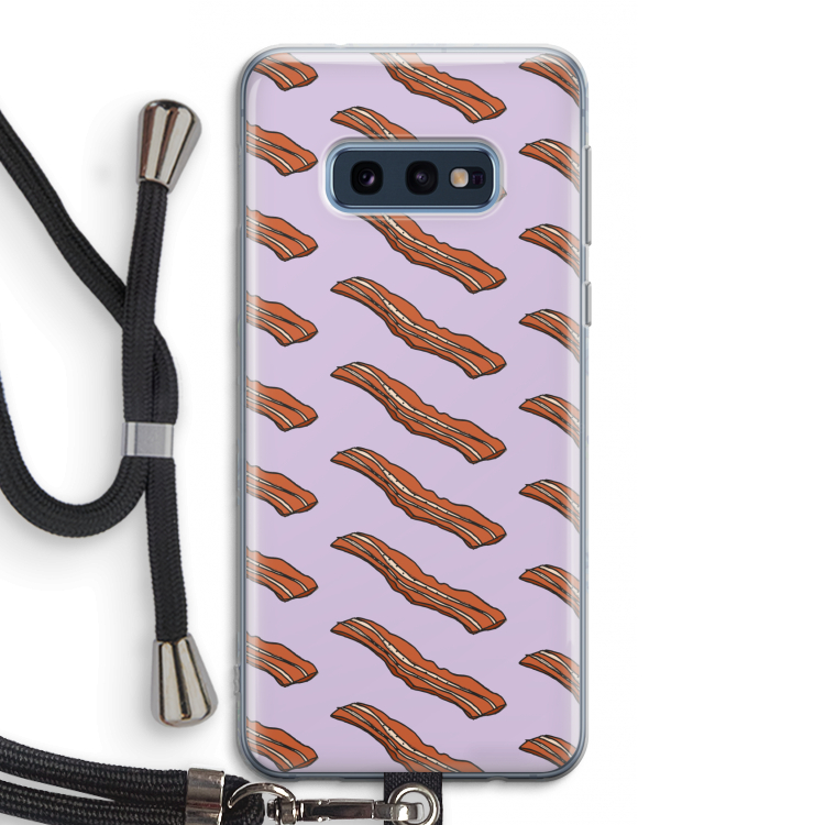 Bacon to my eggs #2: Samsung Galaxy S10e Transparant Hoesje met koord