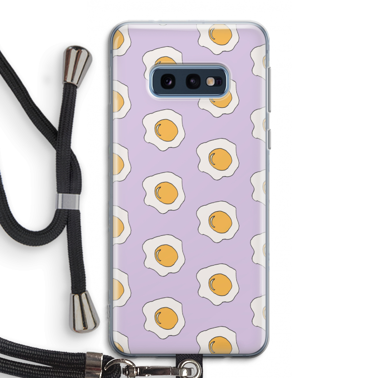 Bacon to my eggs #1: Samsung Galaxy S10e Transparant Hoesje met koord