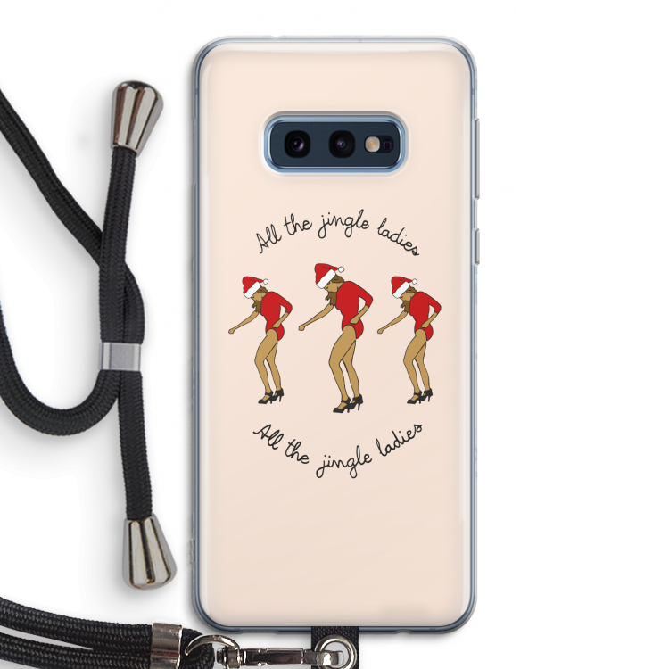 Jingle Ladies: Samsung Galaxy S10e Transparant Hoesje met koord