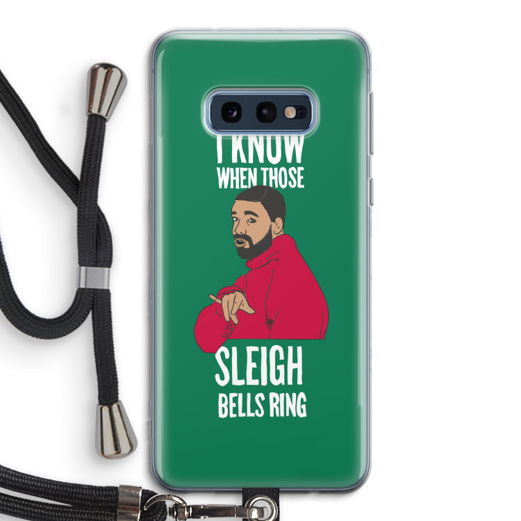 Sleigh Bells Ring: Samsung Galaxy S10e Transparant Hoesje met koord