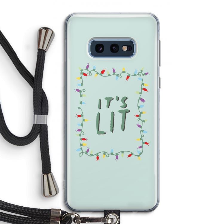 It's Lit: Samsung Galaxy S10e Transparant Hoesje met koord