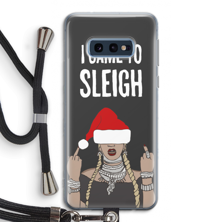 Came To Sleigh: Samsung Galaxy S10e Transparant Hoesje met koord