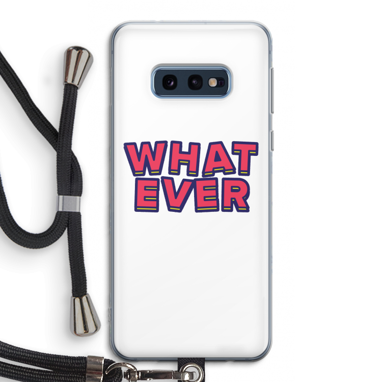 Whatever: Samsung Galaxy S10e Transparant Hoesje met koord