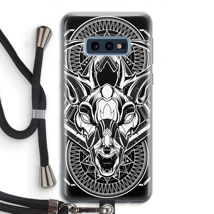 Oh Deer: Samsung Galaxy S10e Transparant Hoesje met koord