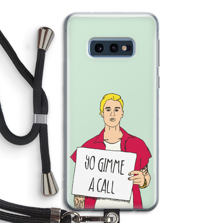 Gimme a call: Samsung Galaxy S10e Transparant Hoesje met koord