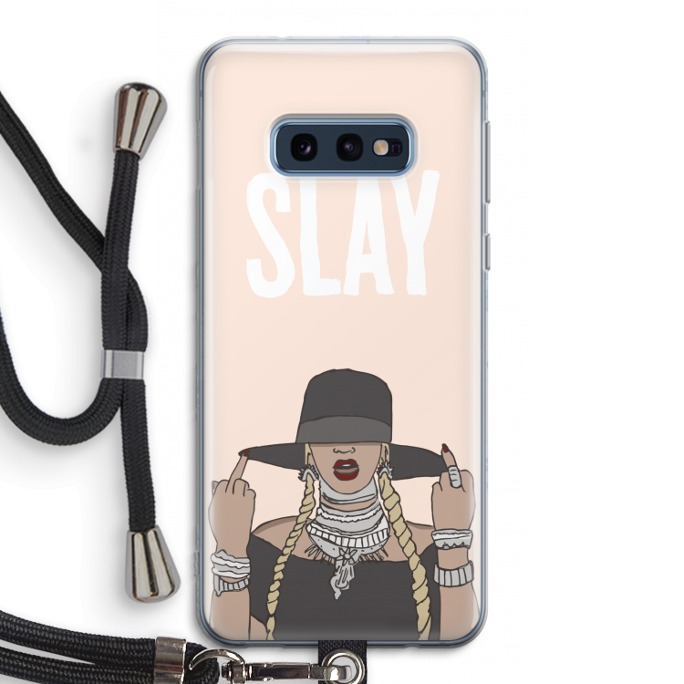 Slay All Day: Samsung Galaxy S10e Transparant Hoesje met koord