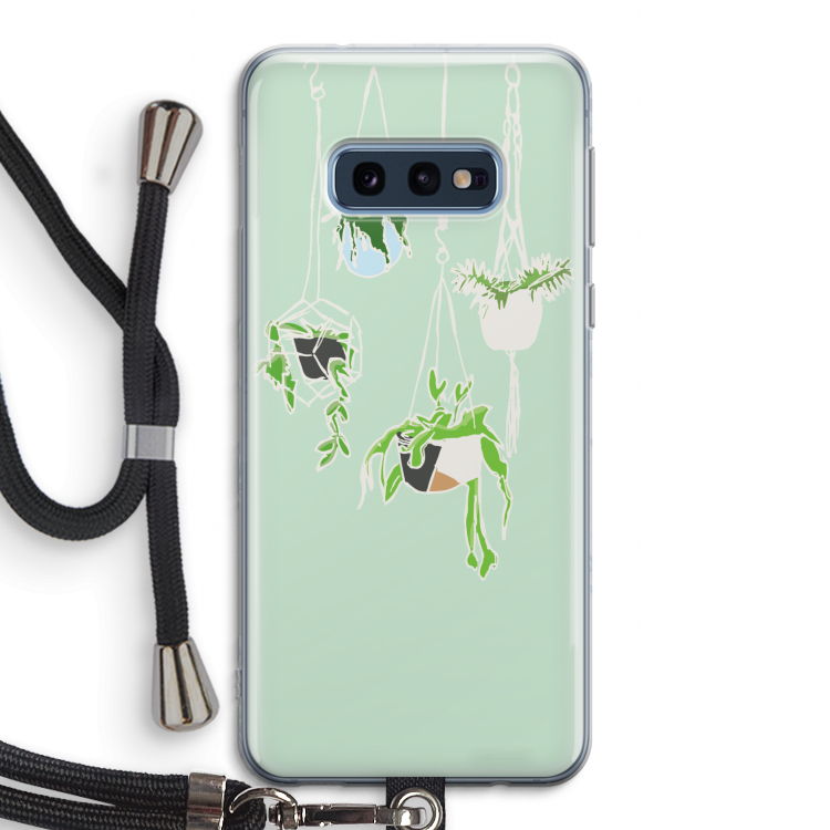Hang In There: Samsung Galaxy S10e Transparant Hoesje met koord