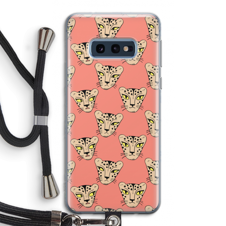 Tijger: Samsung Galaxy S10e Transparant Hoesje met koord
