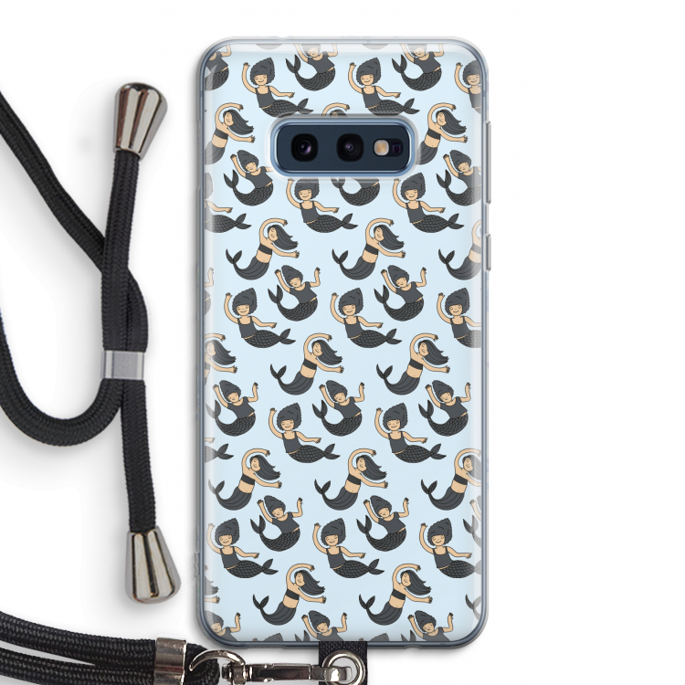 Zeemeermin: Samsung Galaxy S10e Transparant Hoesje met koord