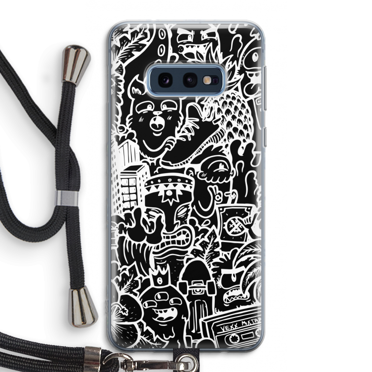 Vexx Black Mixtape: Samsung Galaxy S10e Transparant Hoesje met koord