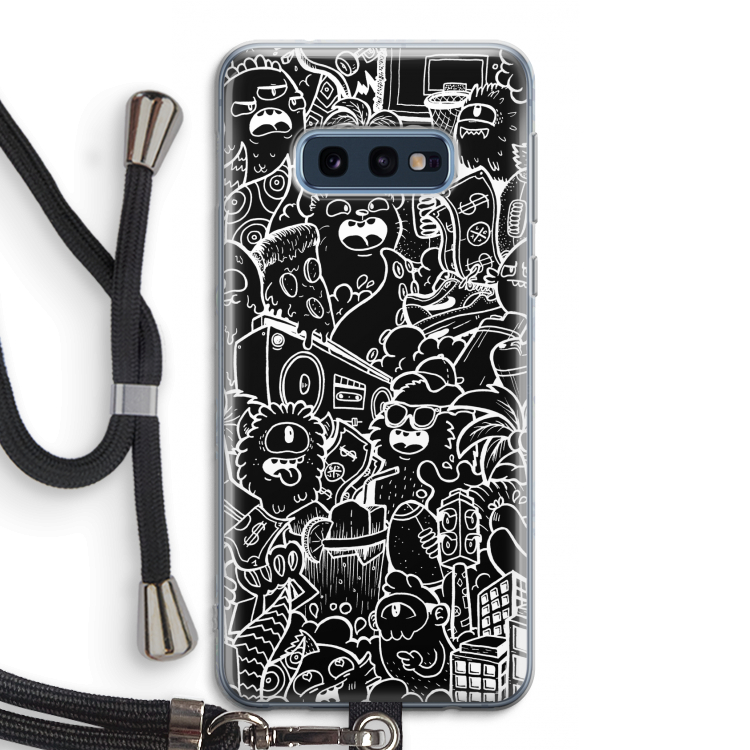 Vexx Black City : Samsung Galaxy S10e Transparant Hoesje met koord