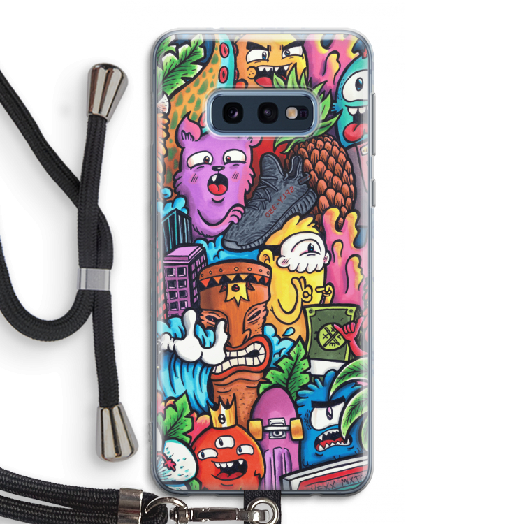 Vexx Mixtape: Samsung Galaxy S10e Transparant Hoesje met koord