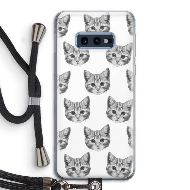 Kitten: Samsung Galaxy S10e Transparant Hoesje met koord