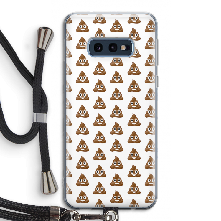 Poop emoji: Samsung Galaxy S10e Transparant Hoesje met koord