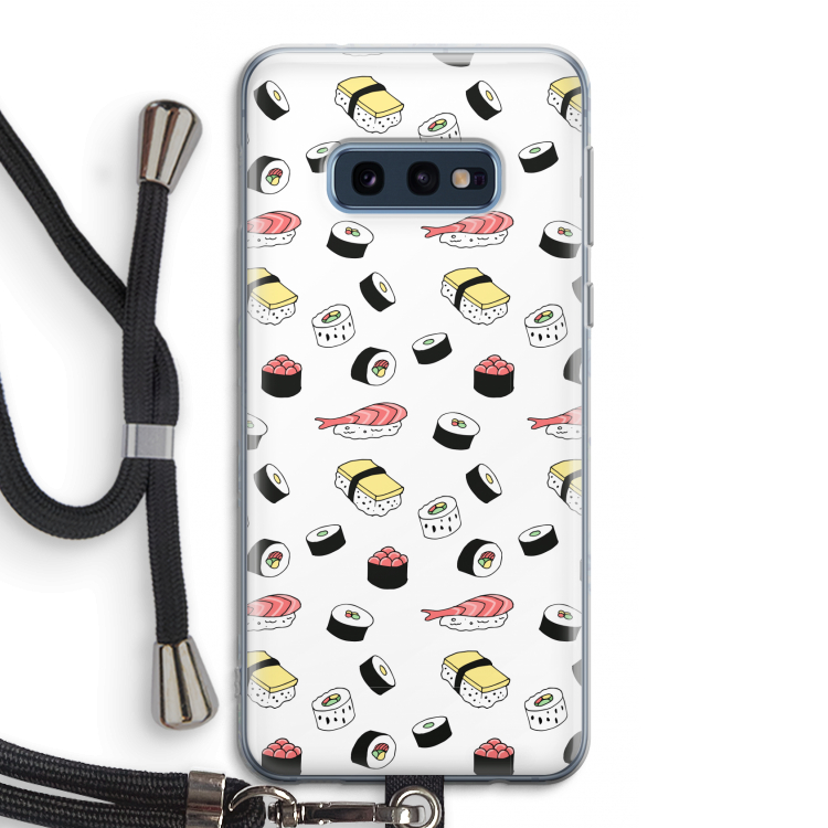 Sushi time: Samsung Galaxy S10e Transparant Hoesje met koord