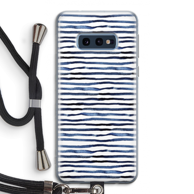 Verrassende lijnen: Samsung Galaxy S10e Transparant Hoesje met koord