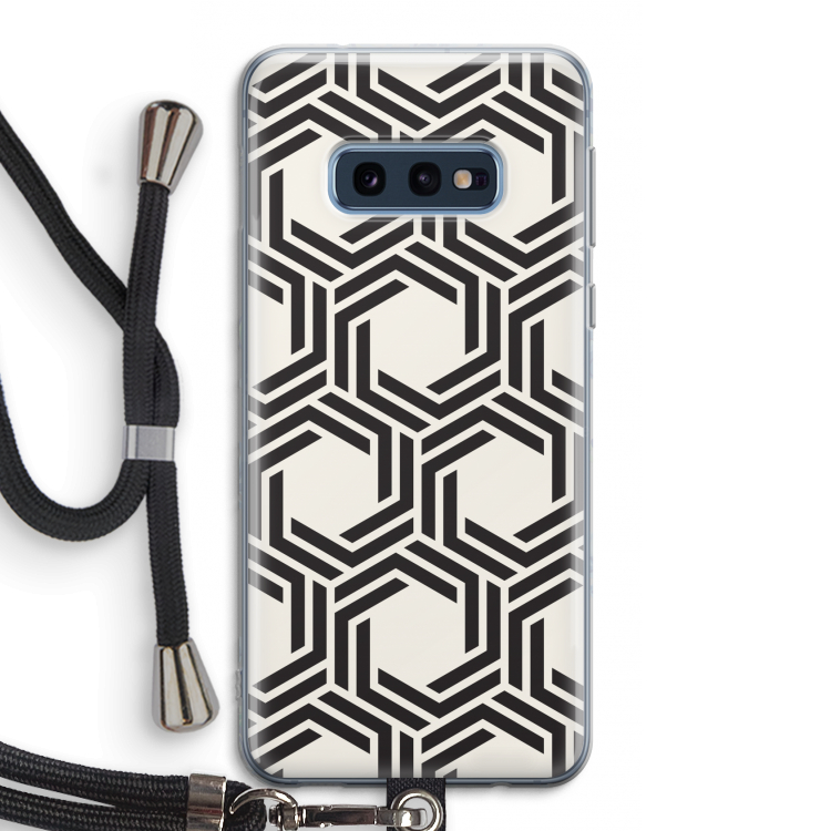 Geometrisch patroon: Samsung Galaxy S10e Transparant Hoesje met koord