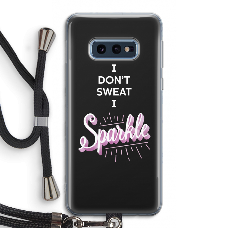Sparkle quote: Samsung Galaxy S10e Transparant Hoesje met koord