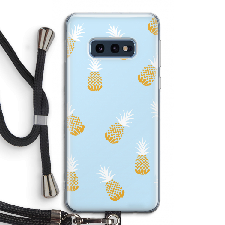 Ananasjes: Samsung Galaxy S10e Transparant Hoesje met koord