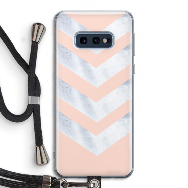Marmeren pijlen: Samsung Galaxy S10e Transparant Hoesje met koord
