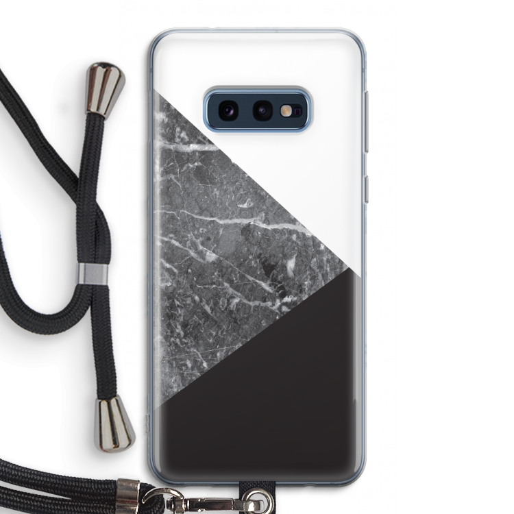 Combinatie marmer: Samsung Galaxy S10e Transparant Hoesje met koord