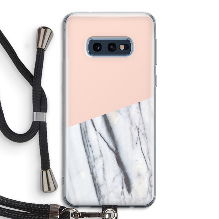 A touch of peach: Samsung Galaxy S10e Transparant Hoesje met koord