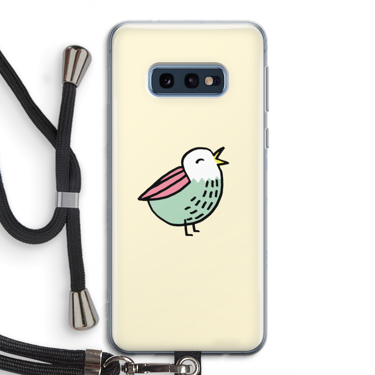 Birdy: Samsung Galaxy S10e Transparant Hoesje met koord