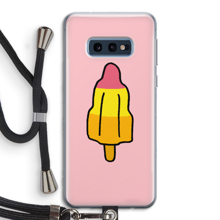 Raketijsje: Samsung Galaxy S10e Transparant Hoesje met koord