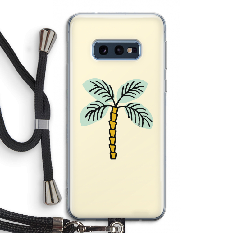 Palmboom: Samsung Galaxy S10e Transparant Hoesje met koord
