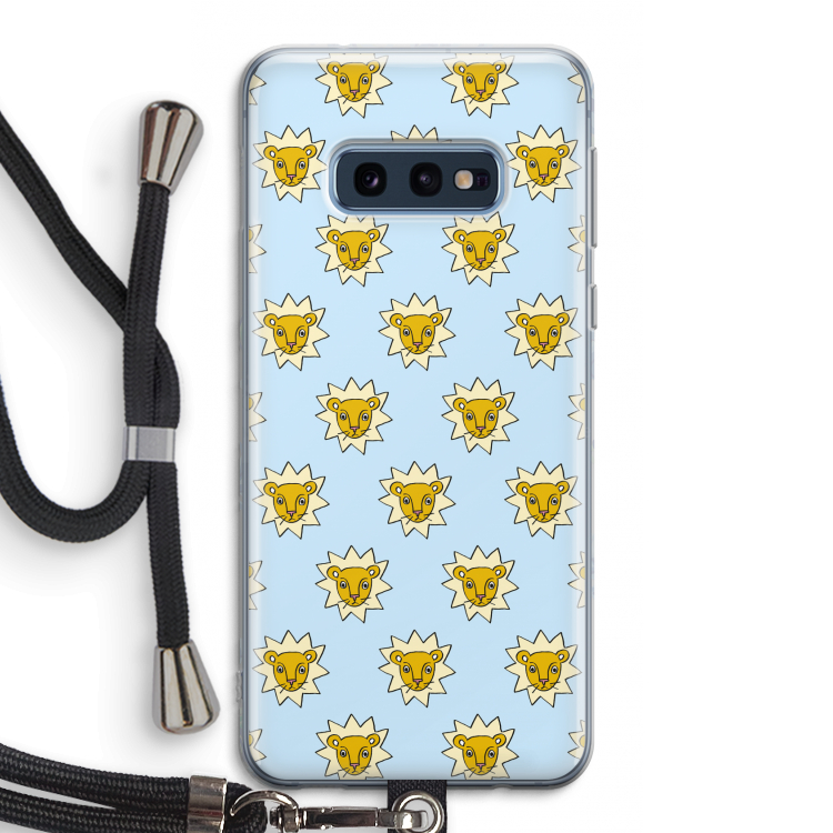 Leeuwenkoppen: Samsung Galaxy S10e Transparant Hoesje met koord