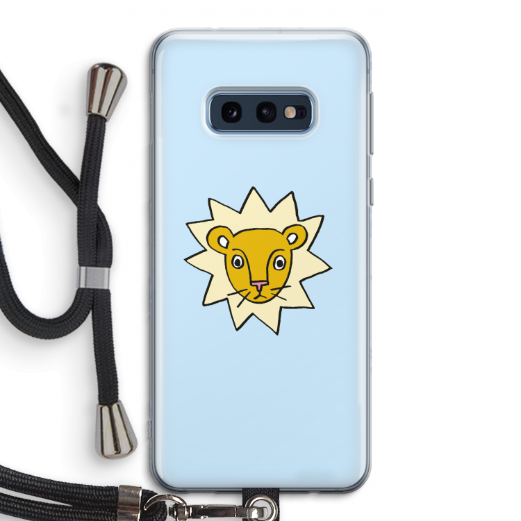 Kleine leeuw: Samsung Galaxy S10e Transparant Hoesje met koord