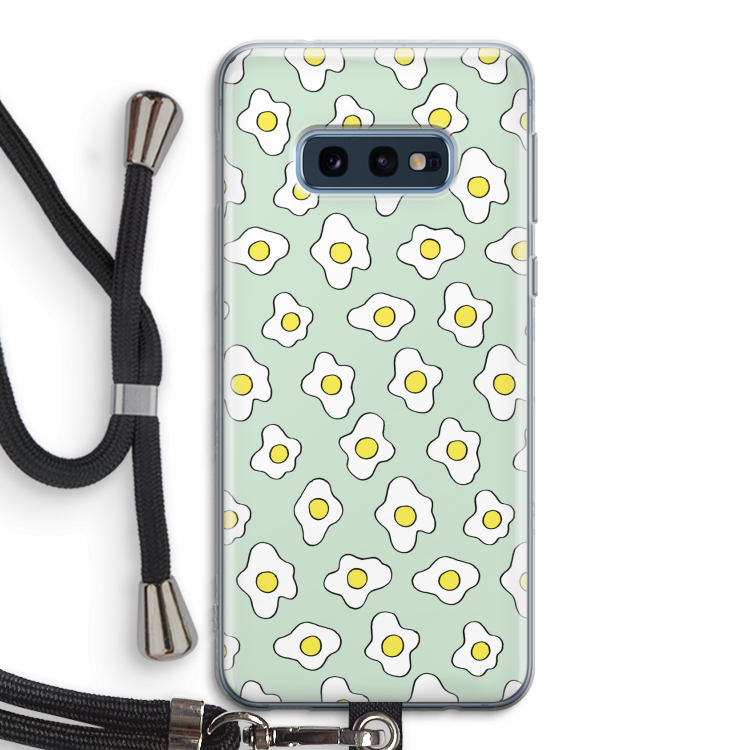 Spiegeleitjes: Samsung Galaxy S10e Transparant Hoesje met koord