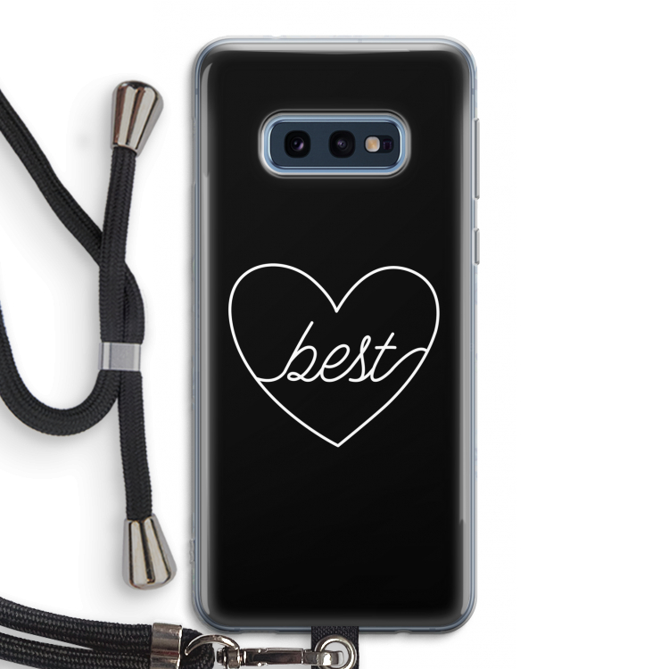 Best heart black: Samsung Galaxy S10e Transparant Hoesje met koord