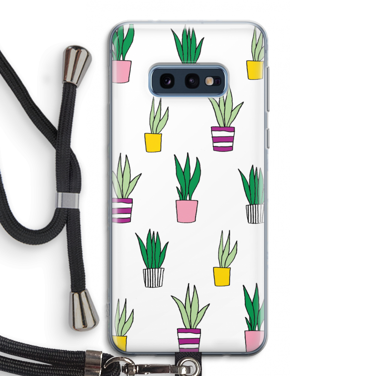 Sanseveria: Samsung Galaxy S10e Transparant Hoesje met koord