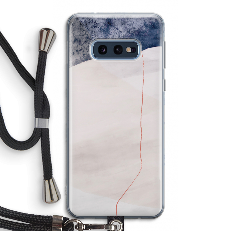 Stone White: Samsung Galaxy S10e Transparant Hoesje met koord