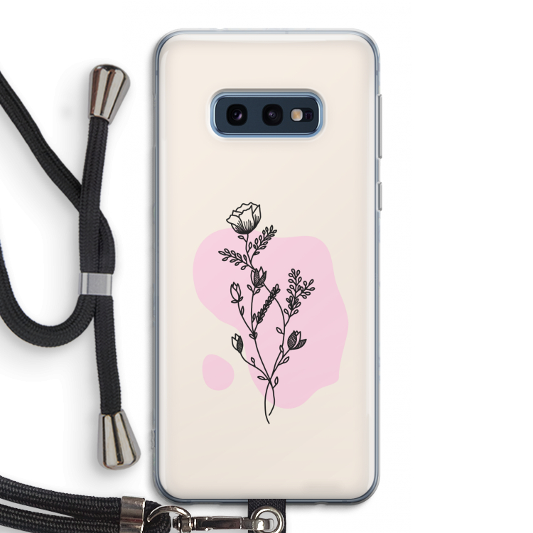 Roses are red: Samsung Galaxy S10e Transparant Hoesje met koord