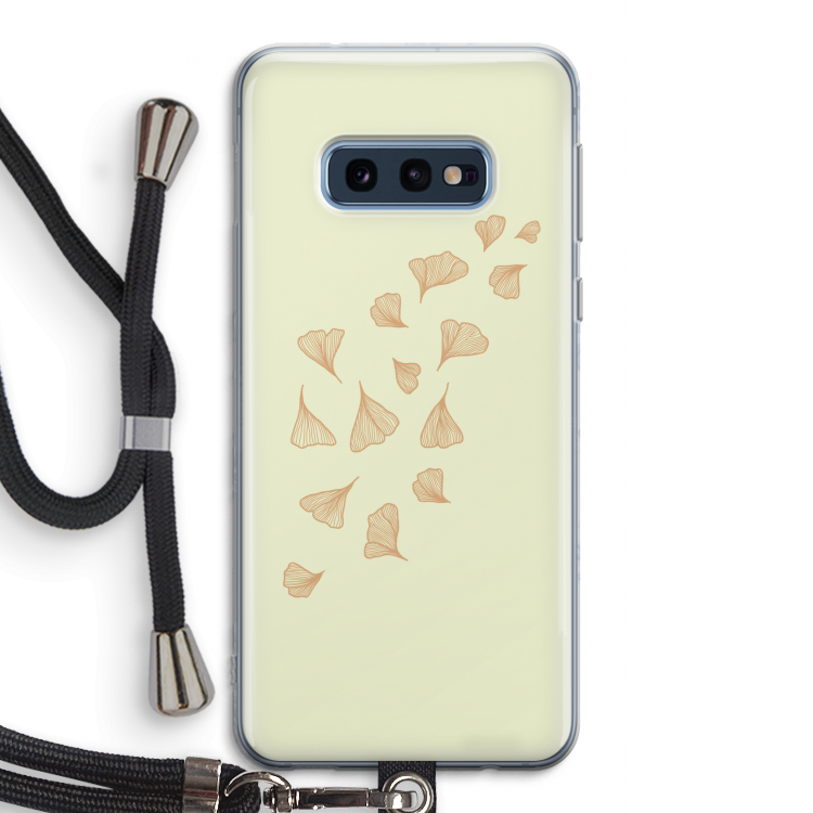 Falling Leaves: Samsung Galaxy S10e Transparant Hoesje met koord