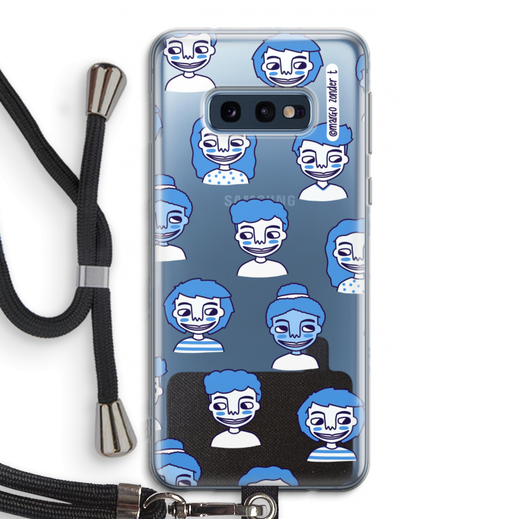 Gezichtjes: Samsung Galaxy S10e Transparant Hoesje met koord