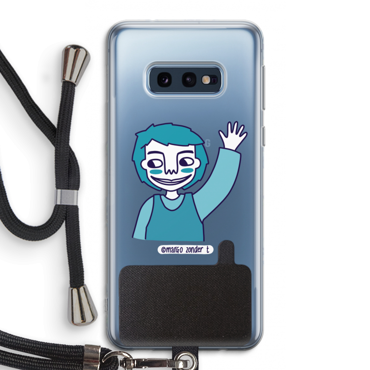 Zwaai: Samsung Galaxy S10e Transparant Hoesje met koord