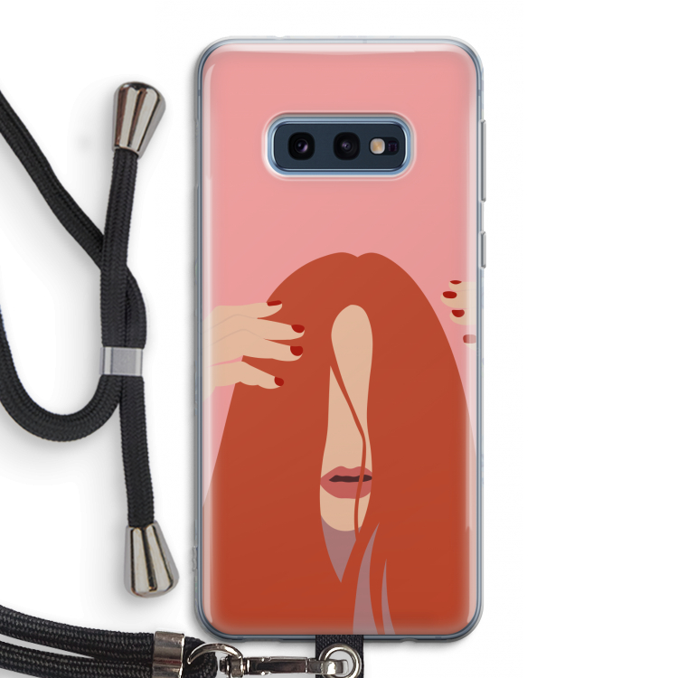 Woke up like this: Samsung Galaxy S10e Transparant Hoesje met koord