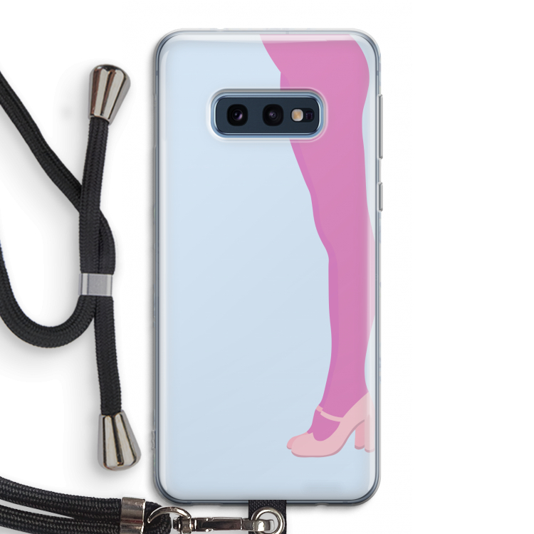 Pink panty: Samsung Galaxy S10e Transparant Hoesje met koord