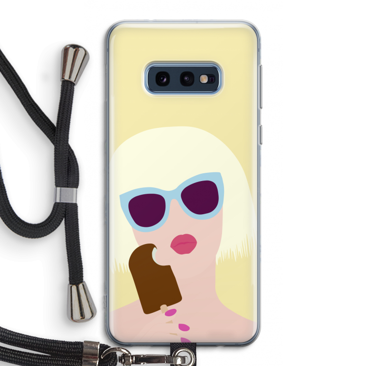 Ice cream: Samsung Galaxy S10e Transparant Hoesje met koord