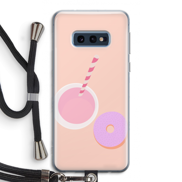 Donut: Samsung Galaxy S10e Transparant Hoesje met koord