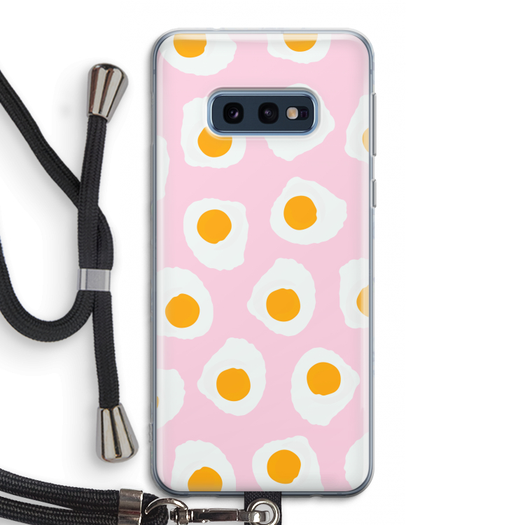 Dancing eggs: Samsung Galaxy S10e Transparant Hoesje met koord