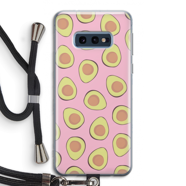 Dancing avocados: Samsung Galaxy S10e Transparant Hoesje met koord