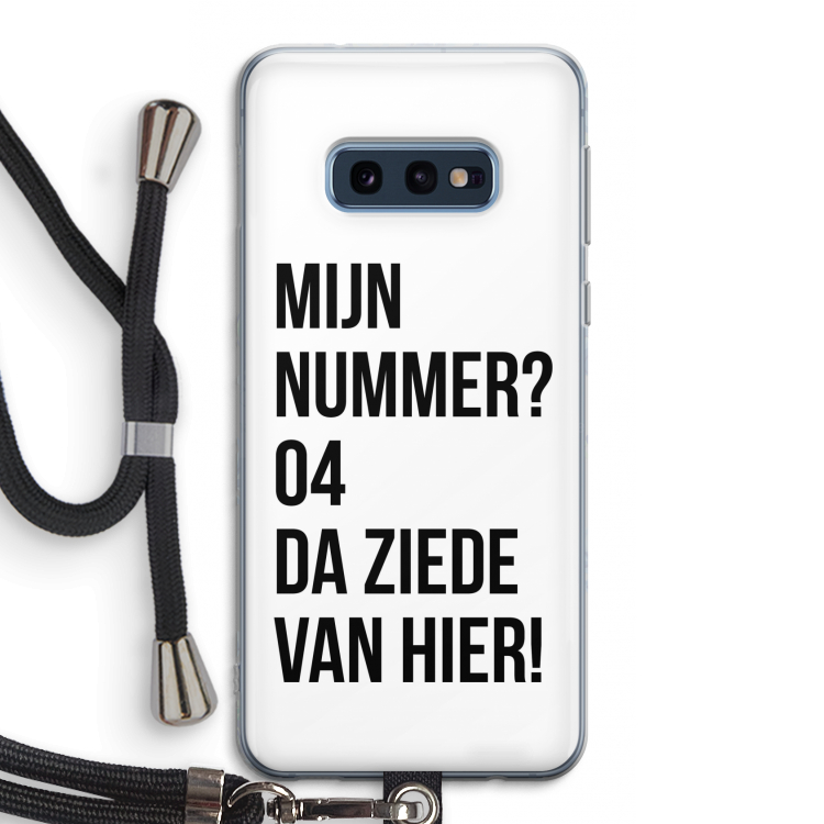 Da ziede van hier: Samsung Galaxy S10e Transparant Hoesje met koord