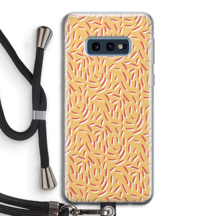 Camouflage: Samsung Galaxy S10e Transparant Hoesje met koord